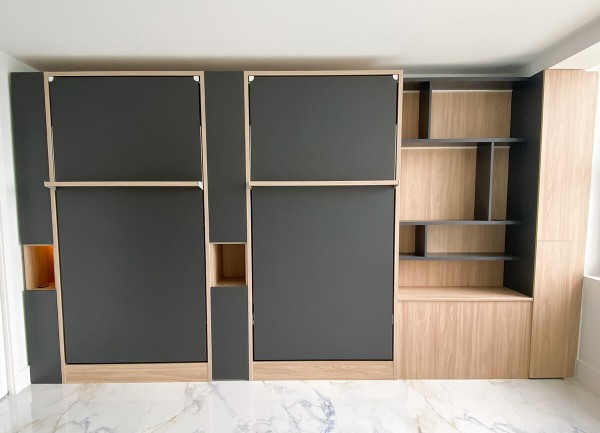 ROYAL Full Wall Bed with Bookcase 4