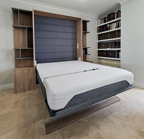 ROYAL Queen Wall Bed with Bookcase Set 126