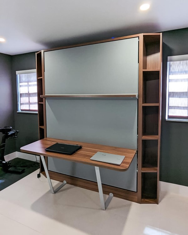 ROYAL Queen Wall Bed with Bookcase Set 131