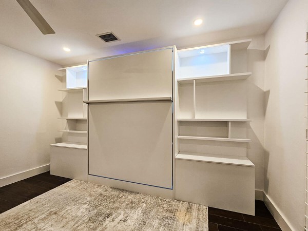 Royal Queen Wall Bed with Bookcase Set