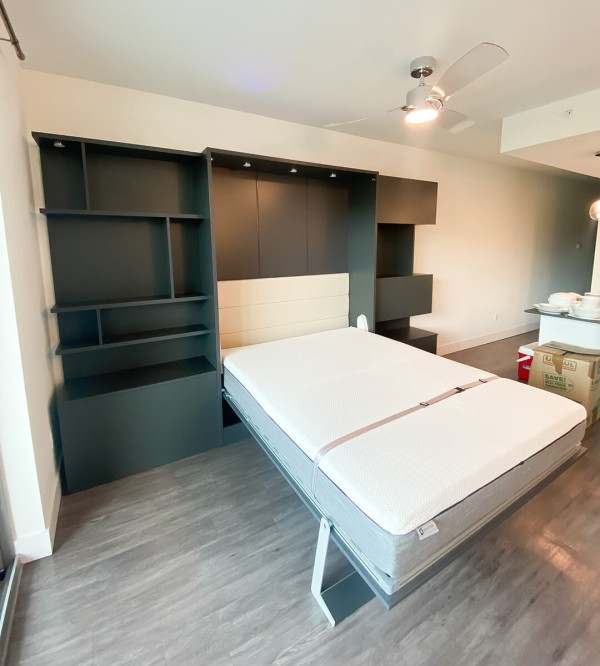 ROYAL Queen Wall Bed with Bookcase Set 161