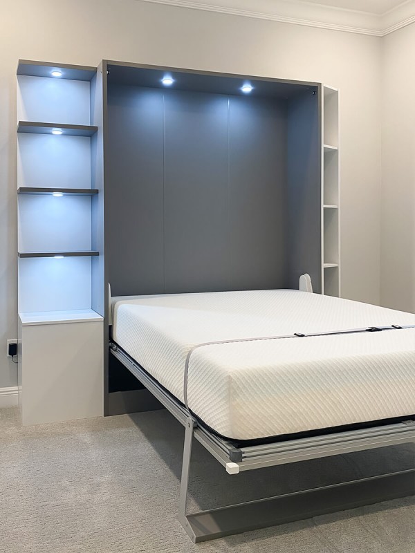 ROYAL Queen Wall Bed with Bookcase Set 163