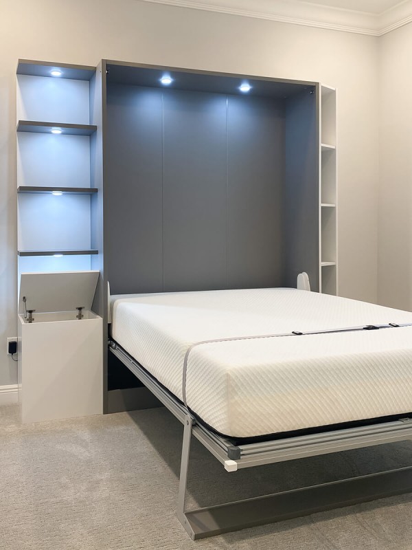 ROYAL Queen Wall Bed with Bookcase Set 164