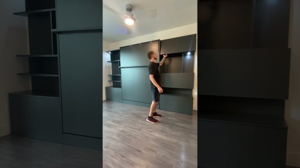 ROYAL Queen Wall Bed with Bookcases