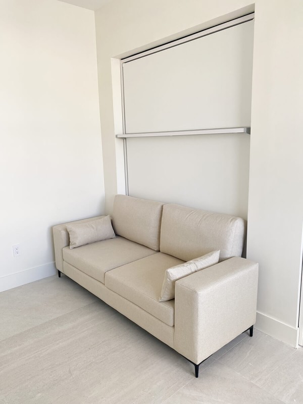 ROYAL Queen Wall Bed with Sectional Sofa 13