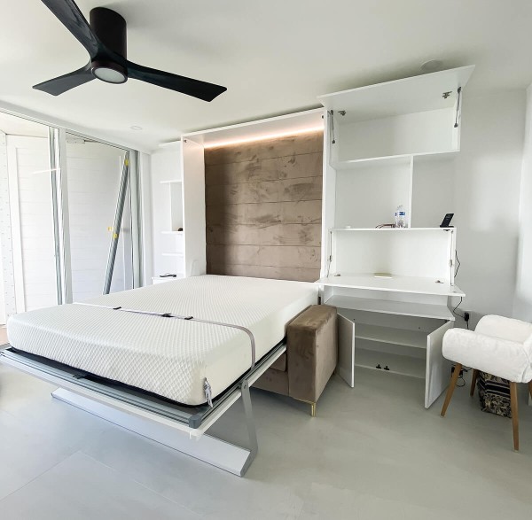 ROYAL Queen Wall Bed with Sectional Sofa Wardrobe and Bookcase Set 12