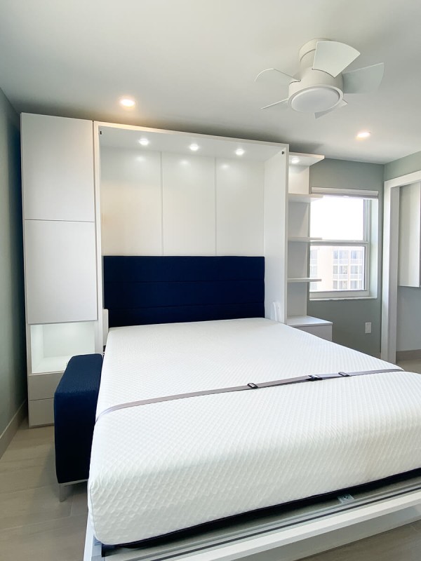 ROYAL Queen Wall Bed with Sectional Sofa Wardrobe and Bookcase Set 27