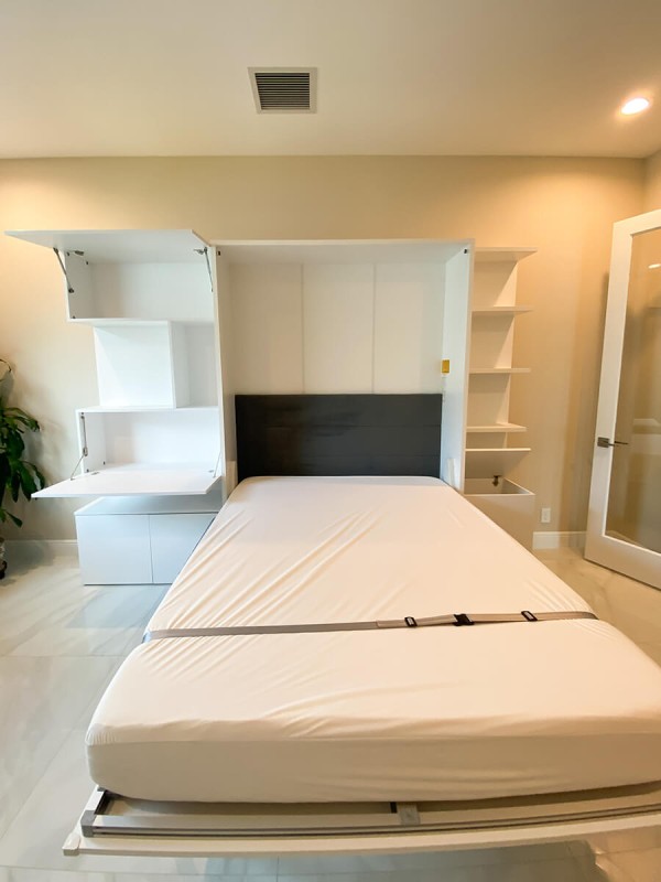 ROYAL Queen Wall Bed with Sectional Sofa Wardrobe and Bookcase Set 39