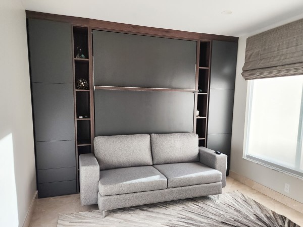 ROYAL Queen Wall Bed with Sectional Sofa Wardrobe and Bookcase Set 45