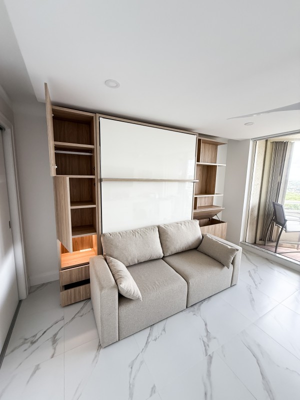 ROYAL Queen Wall Bed with Sectional Sofa Wardrobe and Bookcase Set 48