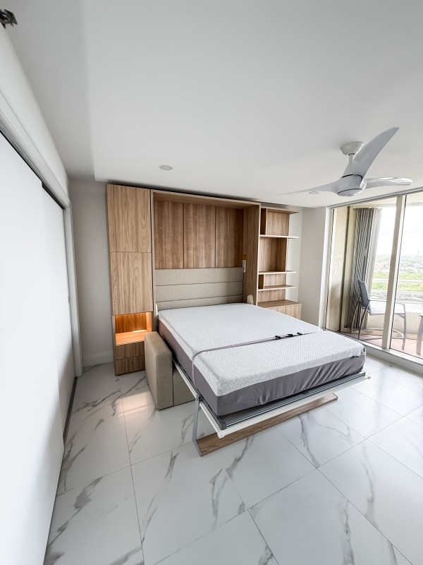 ROYAL Queen Wall Bed with Sectional Sofa Wardrobe and Bookcase Set 51