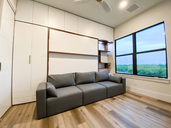 ROYAL Queen Wall Bed with Sectional Sofa and Bookcase Set 292