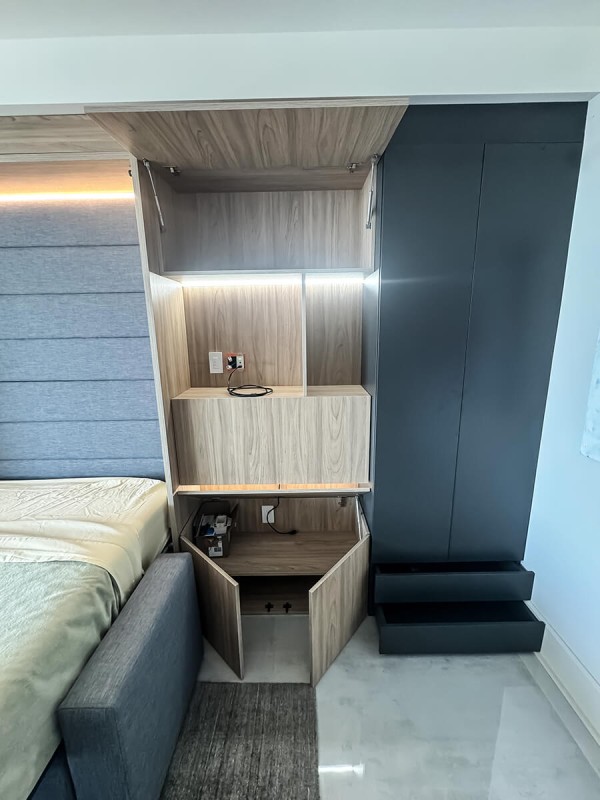 ROYAL Queen Wall Bed with Sectional Sofa and Bookcase Set 374