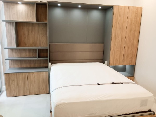 ROYAL Queen Wall Bed with Wardrobes 19