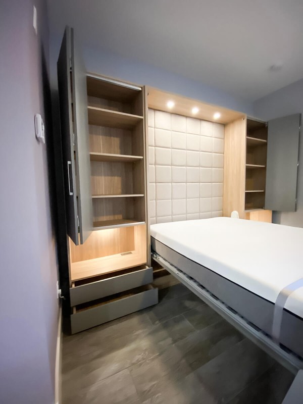 ROYAL Queen Wall Bed with Wardrobes 39