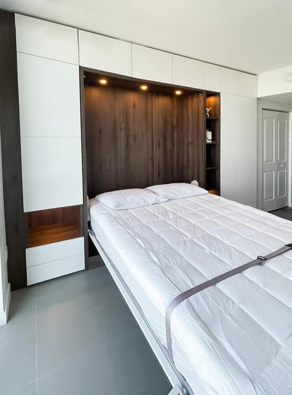 ROYAL Queen Wall Bed with Wardrobes 4