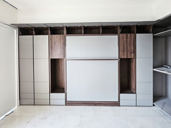 ROYAL Queen Wall Bed with Wardrobes 52