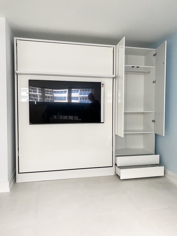 ROYAL Queen Wall Bed with Wardrobes 75