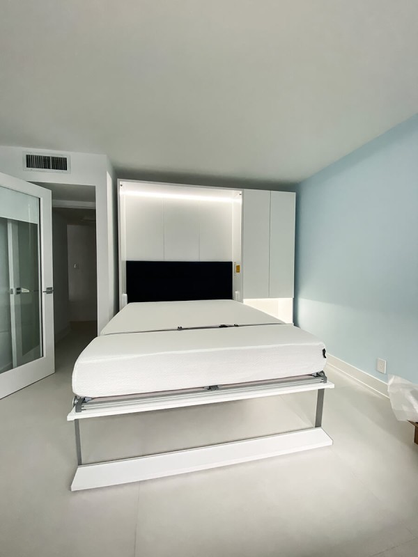 ROYAL Queen Wall Bed with Wardrobes 76