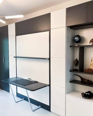 C - ROYAL Queen Wall Bed with Wardrobes