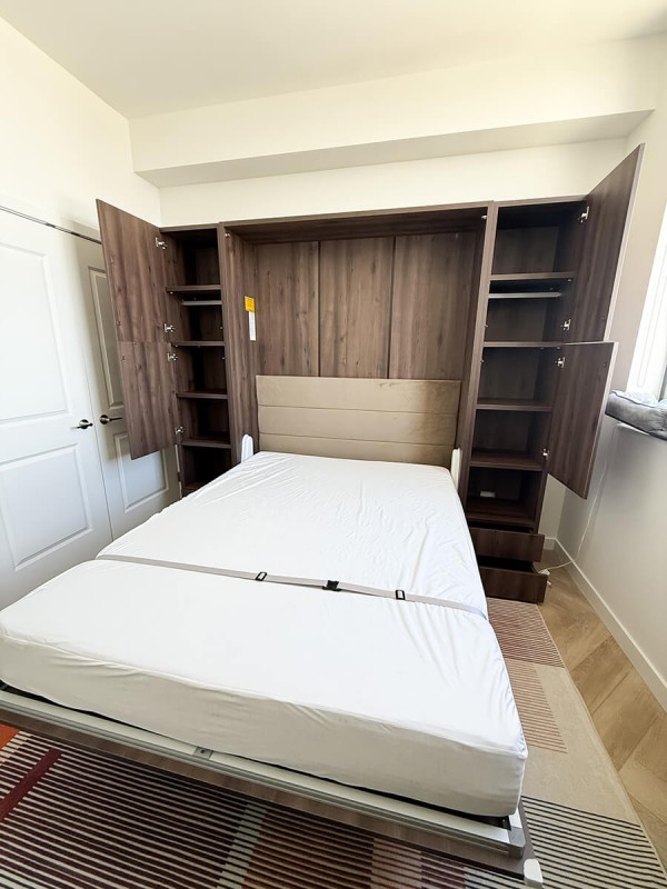 ROYAL Queen Wall Bed with Wardrobes 83