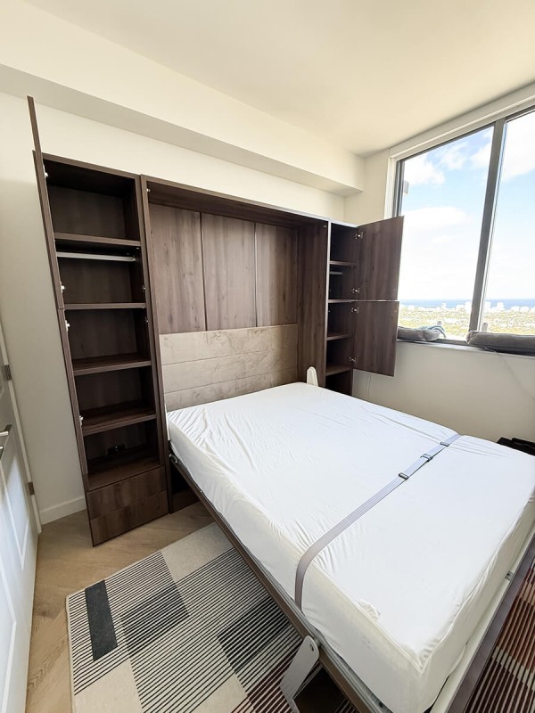 ROYAL Queen Wall Bed with Wardrobes 84