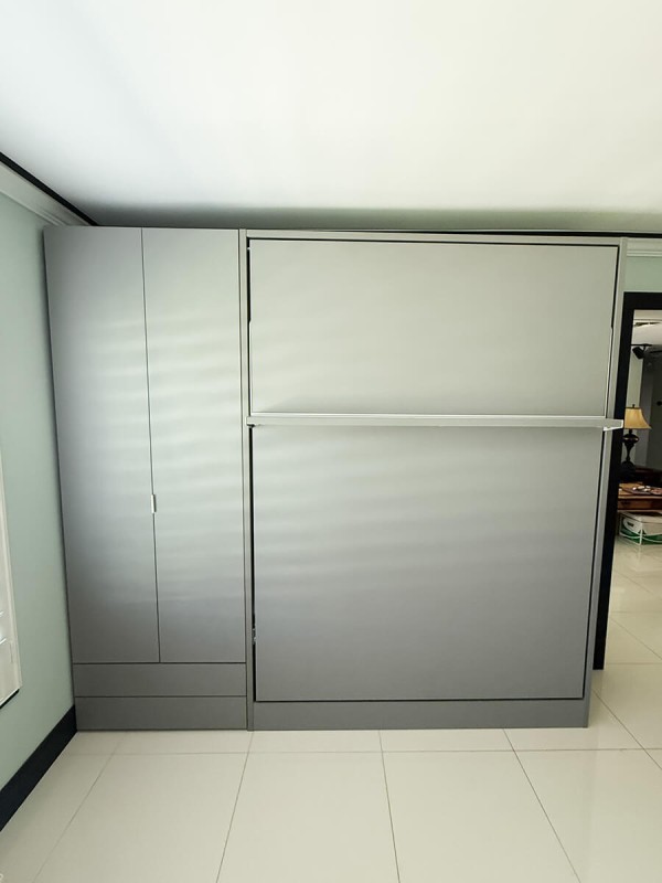 ROYAL Queen Wall Bed with Wardrobes 86