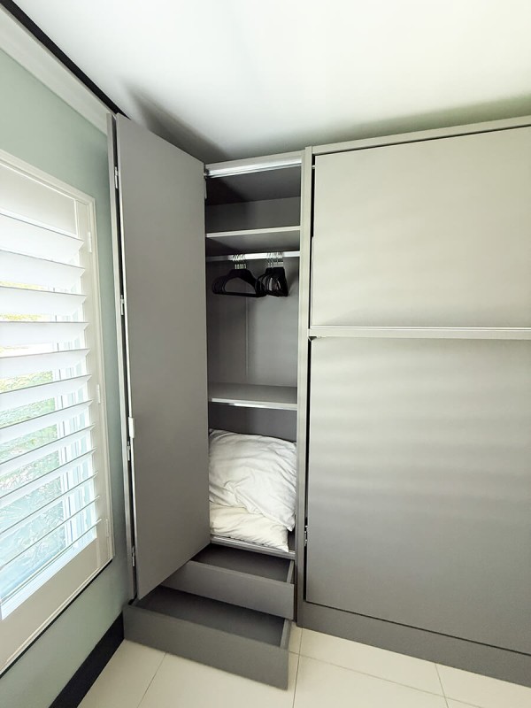 ROYAL Queen Wall Bed with Wardrobes 87