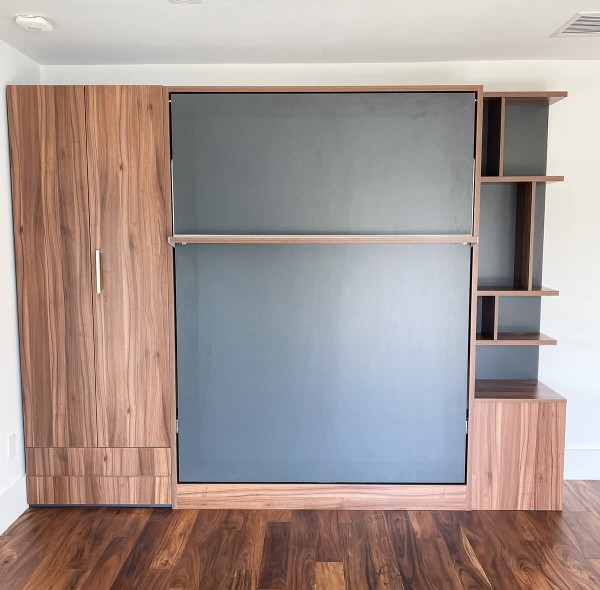 ROYAL Queen Wall Bed with Wardrobes and Bookcase Set 11