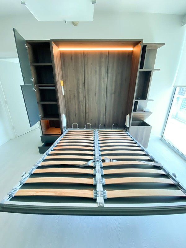 ROYAL Queen Wall Bed with Wardrobes and Bookcase Set 23