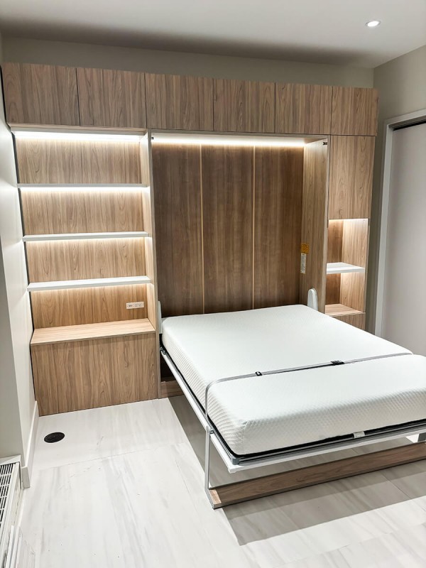 ROYAL Queen Wall Bed with Wardrobes and Bookcase Set 32