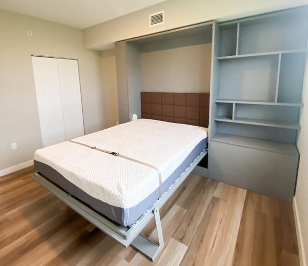 ROYAL Queen Wall Bed with Wardrobes and Bookcase Set 39