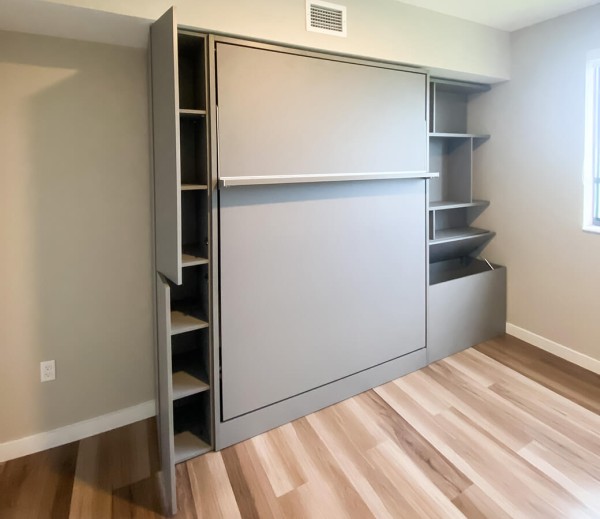 ROYAL Queen Wall Bed with Wardrobes and Bookcase Set 41