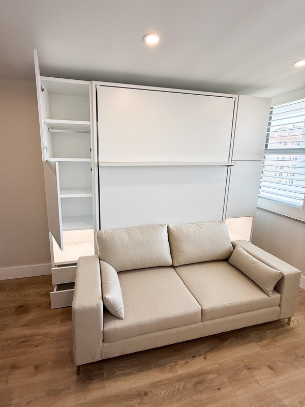 ROYAL Queen Wall Bed with Wardrobes and Bookcase Set 49