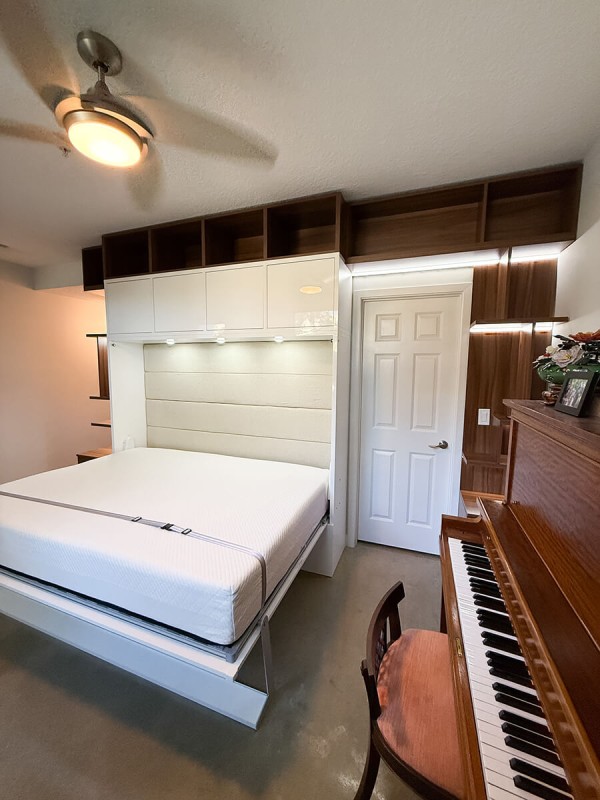 Royal Horizontal Queen Wall Bed with Bookcases 6