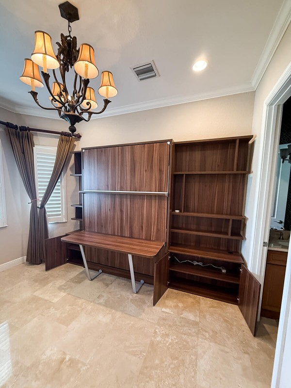 Royal Queen Wall Bed With Desk 101