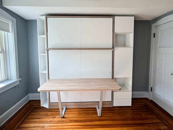 Royal Queen Wall Bed With Desk 54