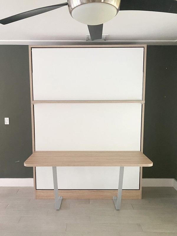 Royal Queen Wall Bed With Desk 90