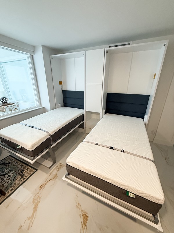 Royal Twin Twin XL Wall Bed with Bookcase and Wardrobe 10