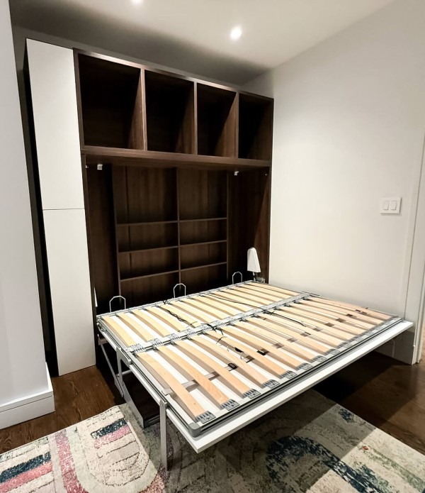 Spazio Full Size Wall Bed with Desk 12