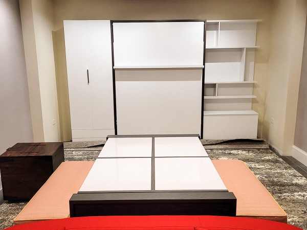 ROYAL Queen Wall Bed with Bookcase Set 4