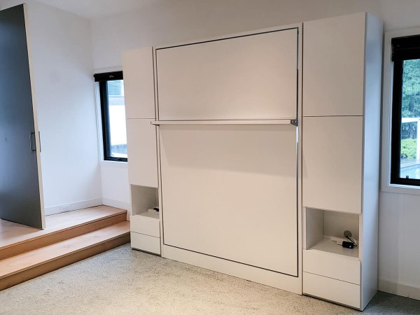 ROYAL Queen Wall Bed with Bookcase Set 76