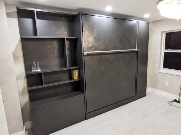 ROYAL Queen Wall Bed with Bookcase Set 95