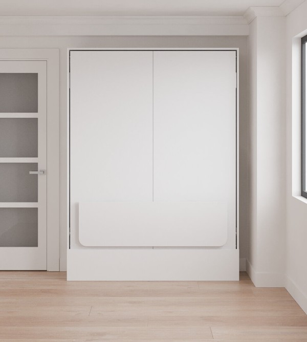 Loft Bed Queen Size with Bookcase Set 4