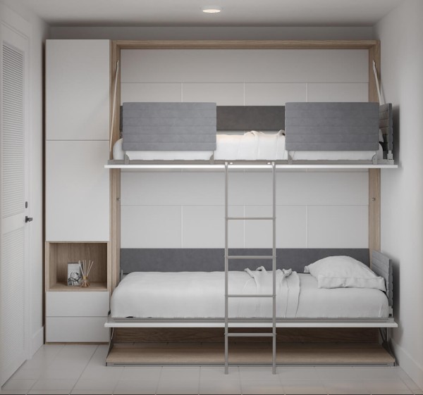 Pensiero Twin Wall Bunk Bed 23