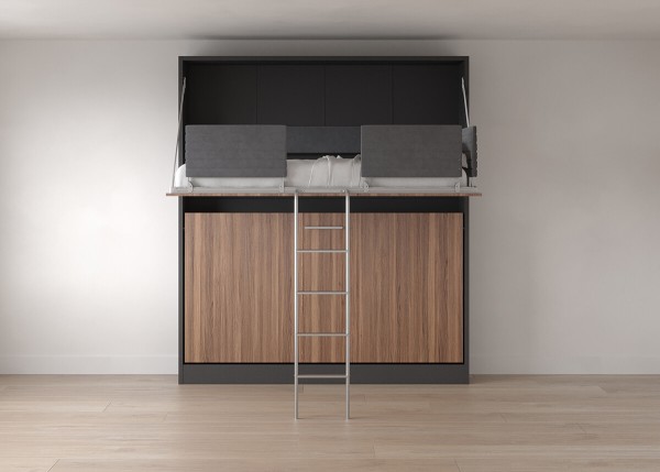 Pensiero Twin Wall Bunk Bed 26