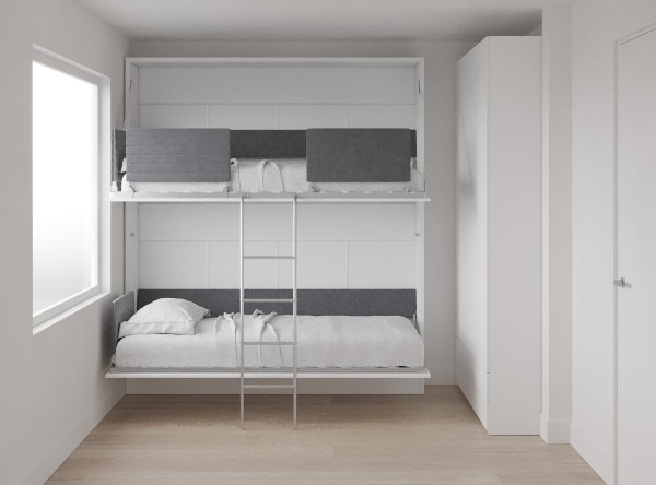Pensiero Twin Wall Bunk Bed 34