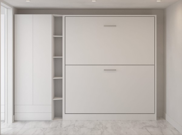 Pensiero Twin Wall Bunk Bed with Wardrobe 2