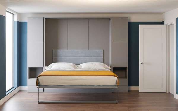 Royal King Murphy Bed with Bookcase 2