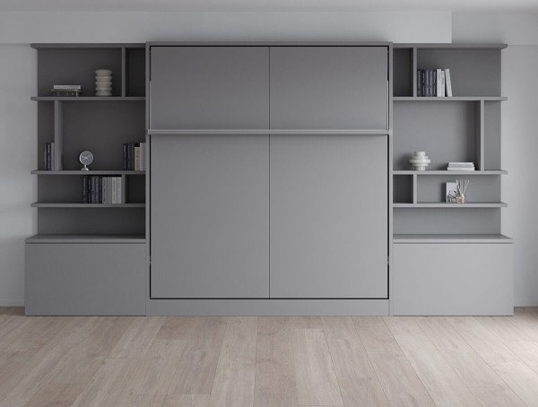 Royal King Murphy Bed with Bookcase 8